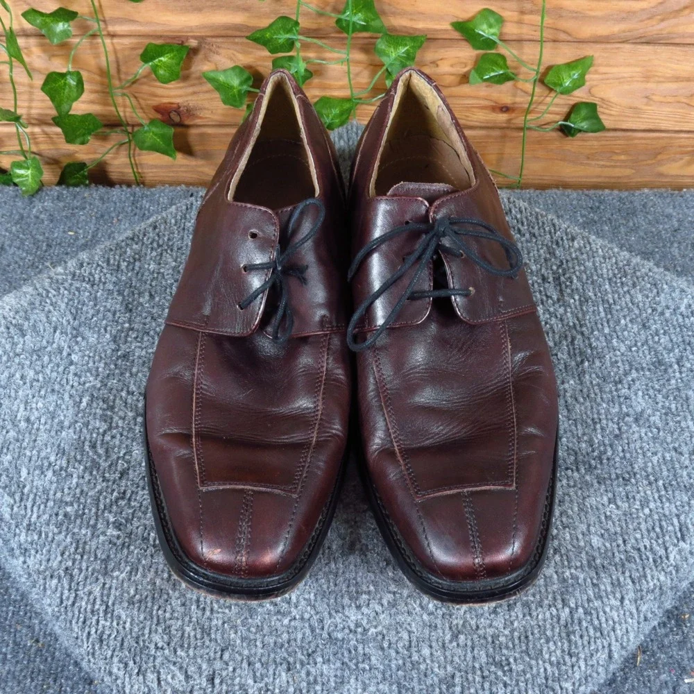Florsheim Broxton Mens Derby Shoes Size 11.5 D Formal Dress Burgundy Leather
